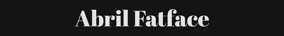 Abril Fatface Logo Fonts