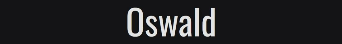 Oswald Logo Fonts