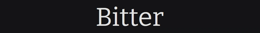 Bitter Logo Fonts