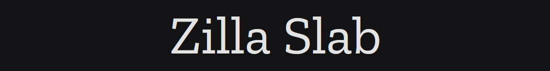 Zilla Slab Logo Fonts