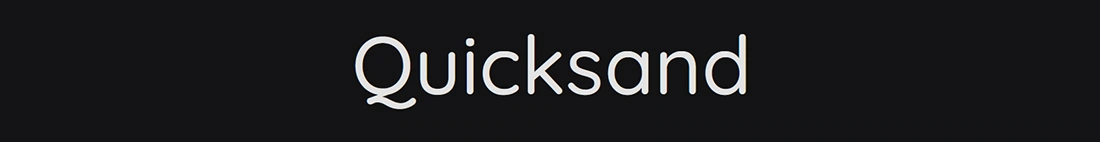 Quicksand Logo Fonts