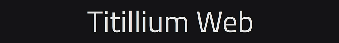 Titillium Web Logo Fonts