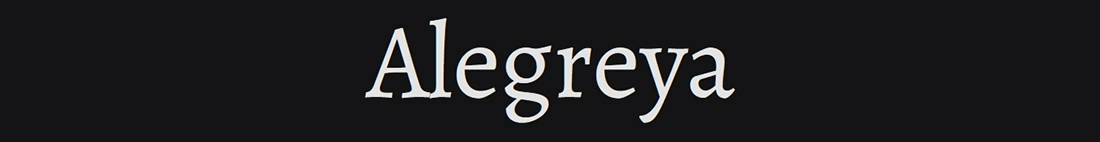 Alegreya Logo Fonts