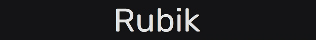 Rubik Logo Fonts