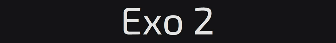 Exo 2 Logo Fonts