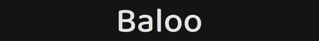 Baloo Logo Fonts