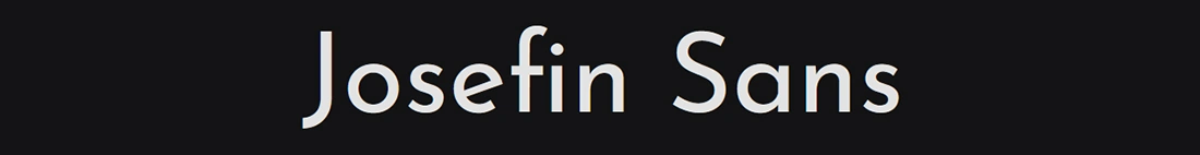 Josefin Sans Logo Fonts