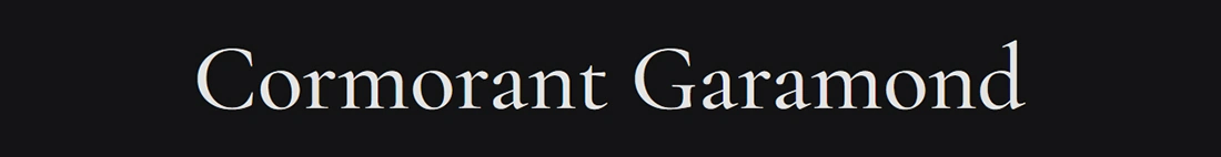 Cormorant Garamond Logo Fonts