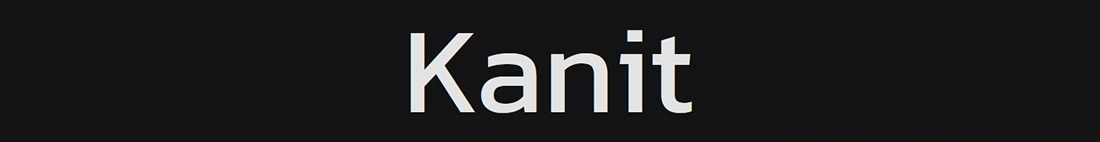 Kanit Logo Fonts