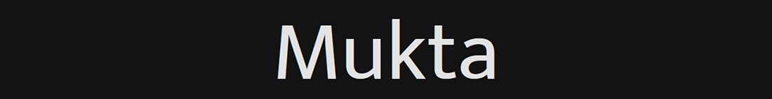Mukta Logo Fonts