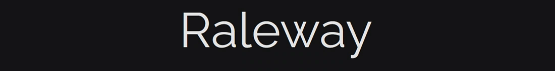 Raleway Logo Fonts