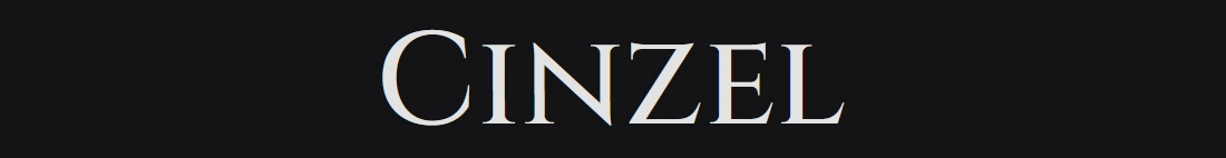 Cinzel Logo Fonts