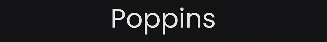 Poppins Logo Fonts